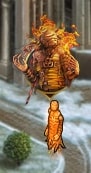Fire mummy on the map